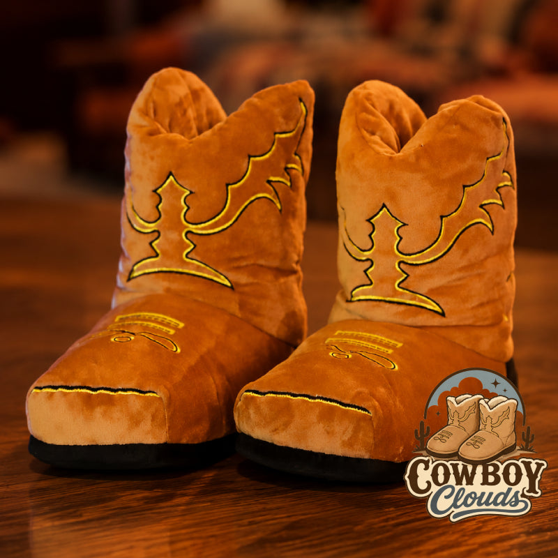 Cowboy Clouds - Cowboy Boots Slippers