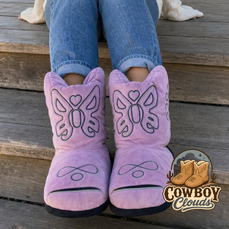 (Pre-Order) Cowboy Clouds - Cowgirl Boots Slipper