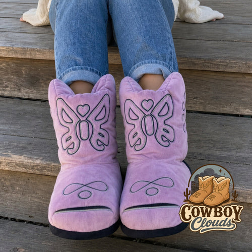 (Pre-Order) Cowboy Clouds - Cowgirl Boots Slipper